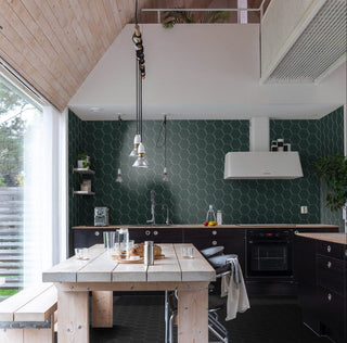 Hexagon Green Echo Matt Porcelain image 1