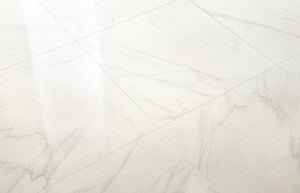 Romana Carrara Polished White/Grey Porcelain (Sample) image 1