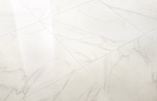 Romana Carrara Polished White/Grey Porcelain (Sample) image 1