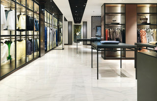 Romana Carrara Polished White/Grey Porcelain (Sample) image 2