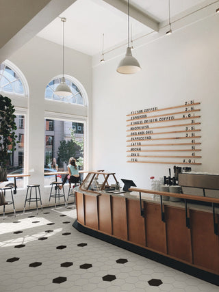 Hexagon Antique Cream Matt Porcelain image 3