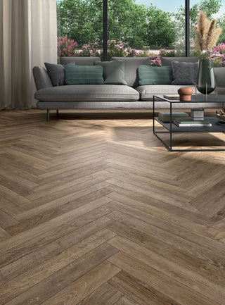 Ashdown Herringbone Natural Oak Porcelain image 1