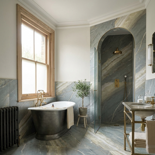 Alabaster Emerald Honed Marble Effect Porcelain