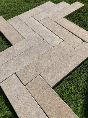 Authentic Ashlar Antiqued & Tumbled Limestone Bricks