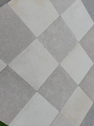 Crema Pearl Tumbled Chequer Limestone image 5