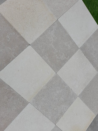 Crema Pearl Tumbled Chequer Limestone image 4
