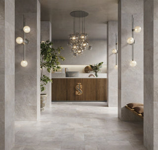 Campania Grey Tumbled Effect Porcelain image 1