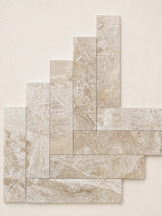Corinthian Honed Marble Brick Tiles