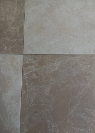 Minster Cream and Taupe Chequer Matt Porcelain image 5