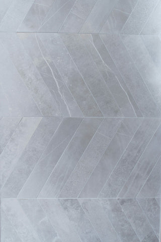 Geneva Chevron Silver Porcelain (Sample) image 1