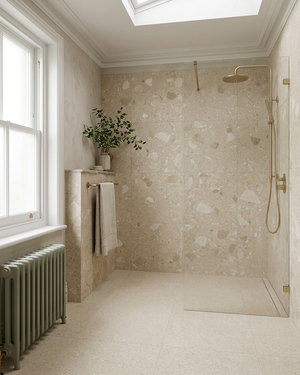 Fossile Grande Sand Terrazzo Effect Matt Porcelain
