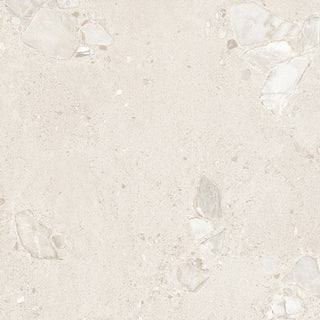 Fossile Grande Ivory Terrazzo Effect Matt Porcelain