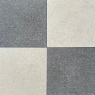 Ground Charcoal and White Chequer Outdoor Porcelain (Sample x 2 Pieces)