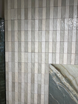Monaco Glazed Milky White Ceramic Bricks