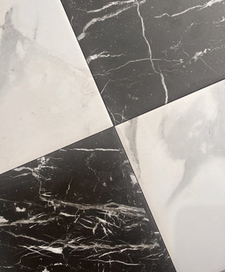 Modellato Chequer White &amp; Nero Porcelain image 3