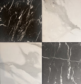 Modellato Chequer White &amp; Nero Porcelain image 2