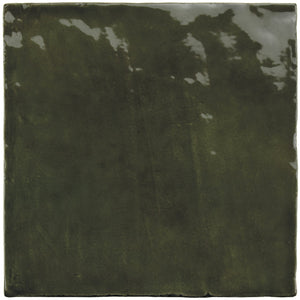 Monaco Zellige Botanical Green Square Glazed Ceramic (Sample) image 1