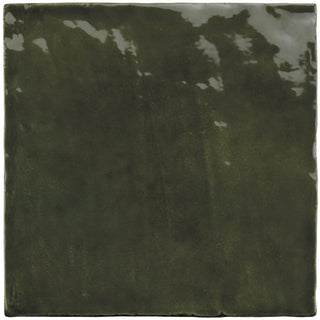 Monaco Zellige Botanical Green Square Glazed Ceramic (Sample) image 1