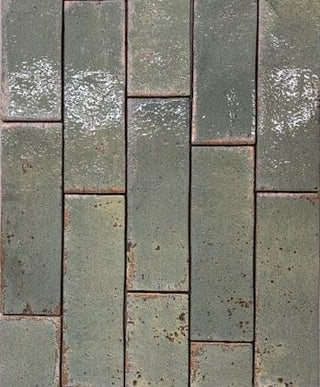 Marrakesh Sea Green Gloss Porcelain Brick (Sample) image 1