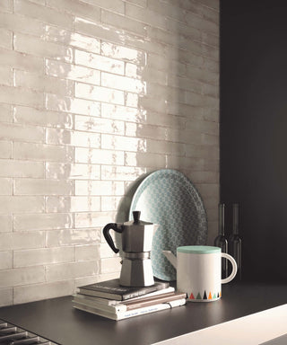 Metallic Glazed White Brick image 1