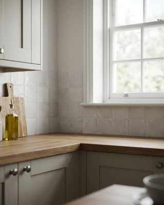 Monaco Zellige Cloud Grey Square Glazed Ceramic