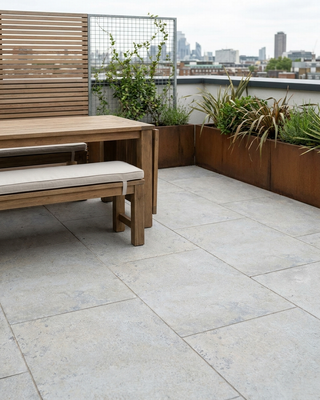 Montpellier Grey Tumbled Effect Outdoor Porcelain