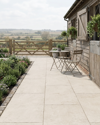 Montpellier Cream Tumbled Effect Outdoor Porcelain