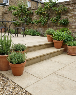 Montpellier Taupe Tumbled Effect Outdoor Porcelain