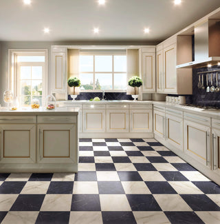 Parisian Oro and Nero Chequer Porcelain image 1