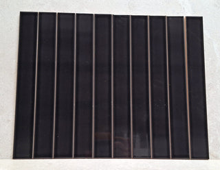 Palos Black Glazed Ceramic Long Brick image 2