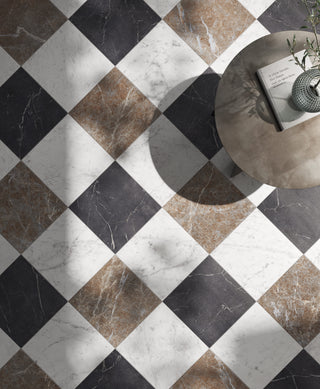 Parisian Rosa Marble Effect Matt Porcelain