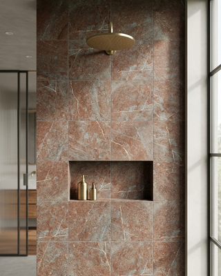 Parisian Rosa Marble Effect Matt Porcelain
