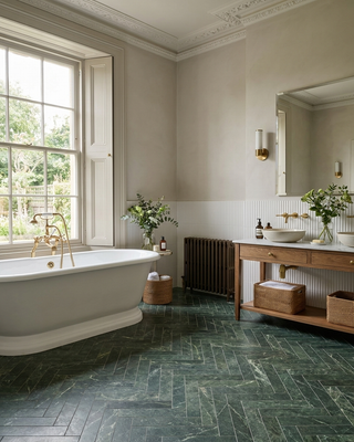 Parisian Verde Marble Effect Porcelain