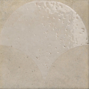Portico Scallop White Décor Porcelain (Full Tile Sample)