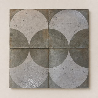Portico Scallop Moss Décor Porcelain