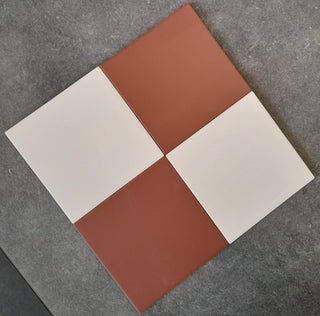 Victorian Pastello Rusty Red &amp; Antique Cream Chequer Porcelain image 2