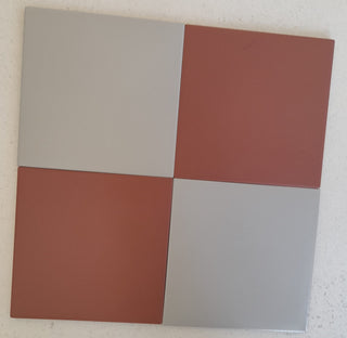 Victorian Pastello Rusty Red &amp; Dutch White Chequer Porcelain image 3