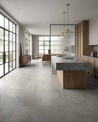 River Silver Matt Slate Effect Porcelain