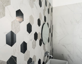Romana Carrara Polished White/Grey Porcelain (Sample) image 7