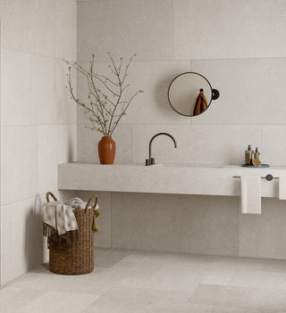 St Remo White Tumbled Effect Porcelain image 1