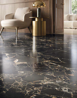 Marron Satin Marble Effect Porcelain