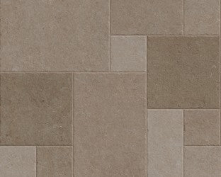 st remo sand tumbled porcelain in an opus pattern small panel