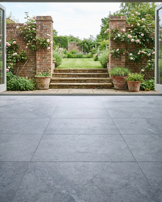 Travertine Silver Outdoor Porcelain