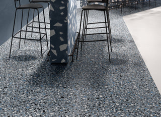 Venice Terrazzo Blue Matt Porcelain image 1