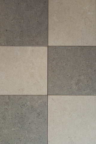 Ground Silver and White Chequer Stone Effect Porcelain image 4