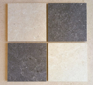 Ground Bone and Charcoal Chequer Matt Stone Effect Porcelain (Sample x 2 Pieces)