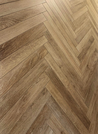 Ashdown Herringbone Natural Elm Porcelain image 1