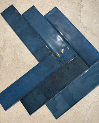 Chiltern Blue Black Gloss Porcelain Bricks