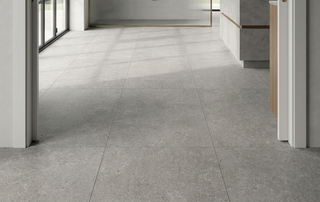 Ground Silver Matt Stone Effect Porcelain