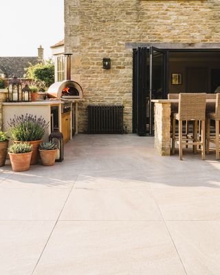 Haworth Crema Stone Effect Outdoor Porcelain